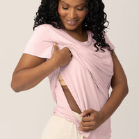 Everyday Maternity & Nursing T-shirt | Dusty Pink