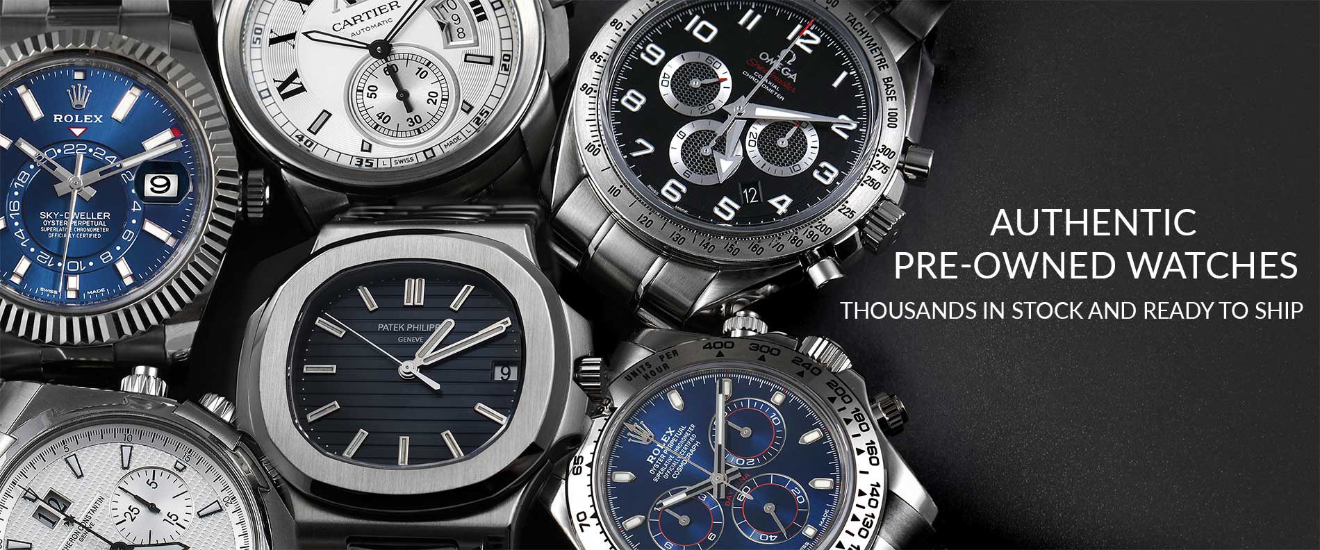 Photo of six watches of various brands