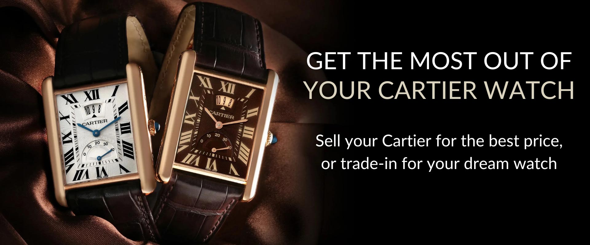 Photo showing two Cartier watches