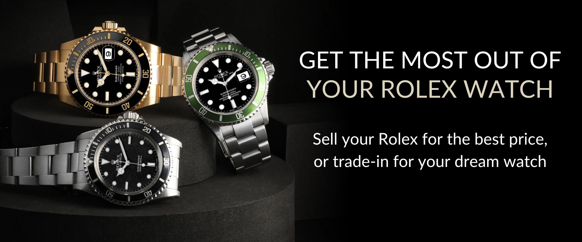 Photo showing three Rolex watches