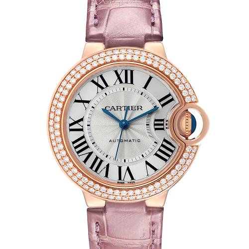 Photo of Cartier Ballon Bleu 33 Rose Gold Diamond Ladies Watch WE902066