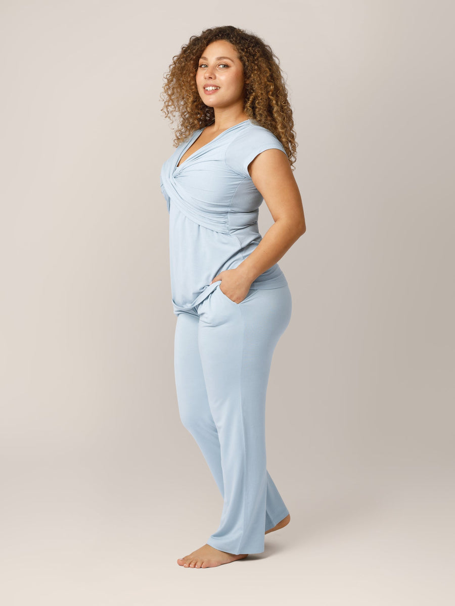 Davy Maternity & Nursing Pajama Set | Mist