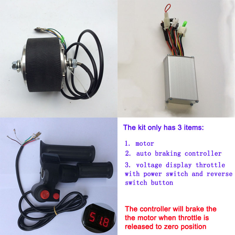 auto braking wheelchair shopping cart motor and controller kit