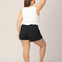 Bamboo Maternity & Postpartum Lounge Short | Black