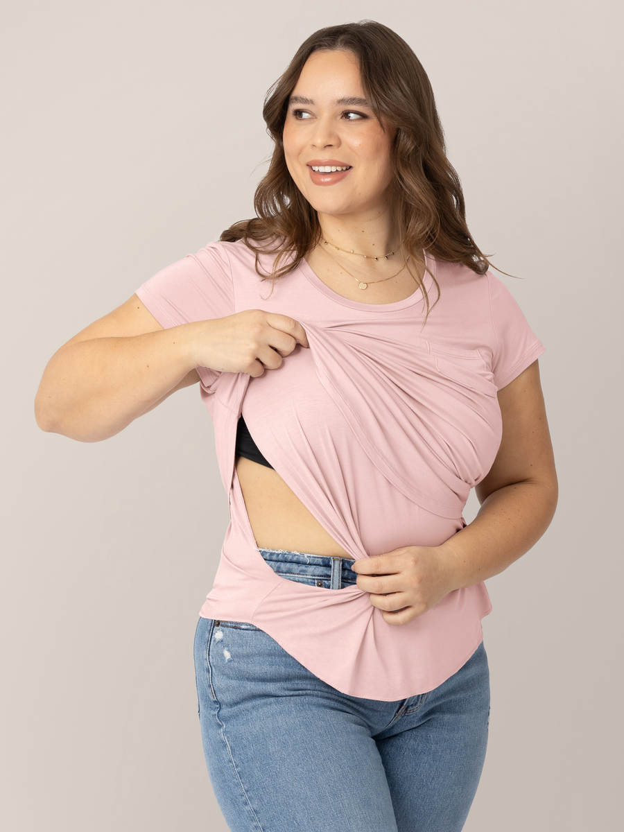 Everyday Maternity & Nursing T-shirt | Dusty Pink