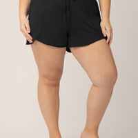 Bamboo Maternity & Postpartum Lounge Short | Black