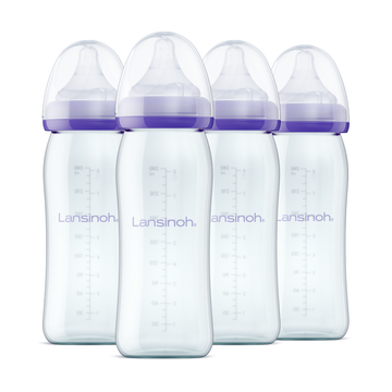 Glass Bottles with NaturalWave Nipple (8 Ounces)